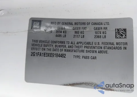 2014 Chevrolet Camaro 2Ls from USA, damaged, VIN 2G1FA1E3XE9184482